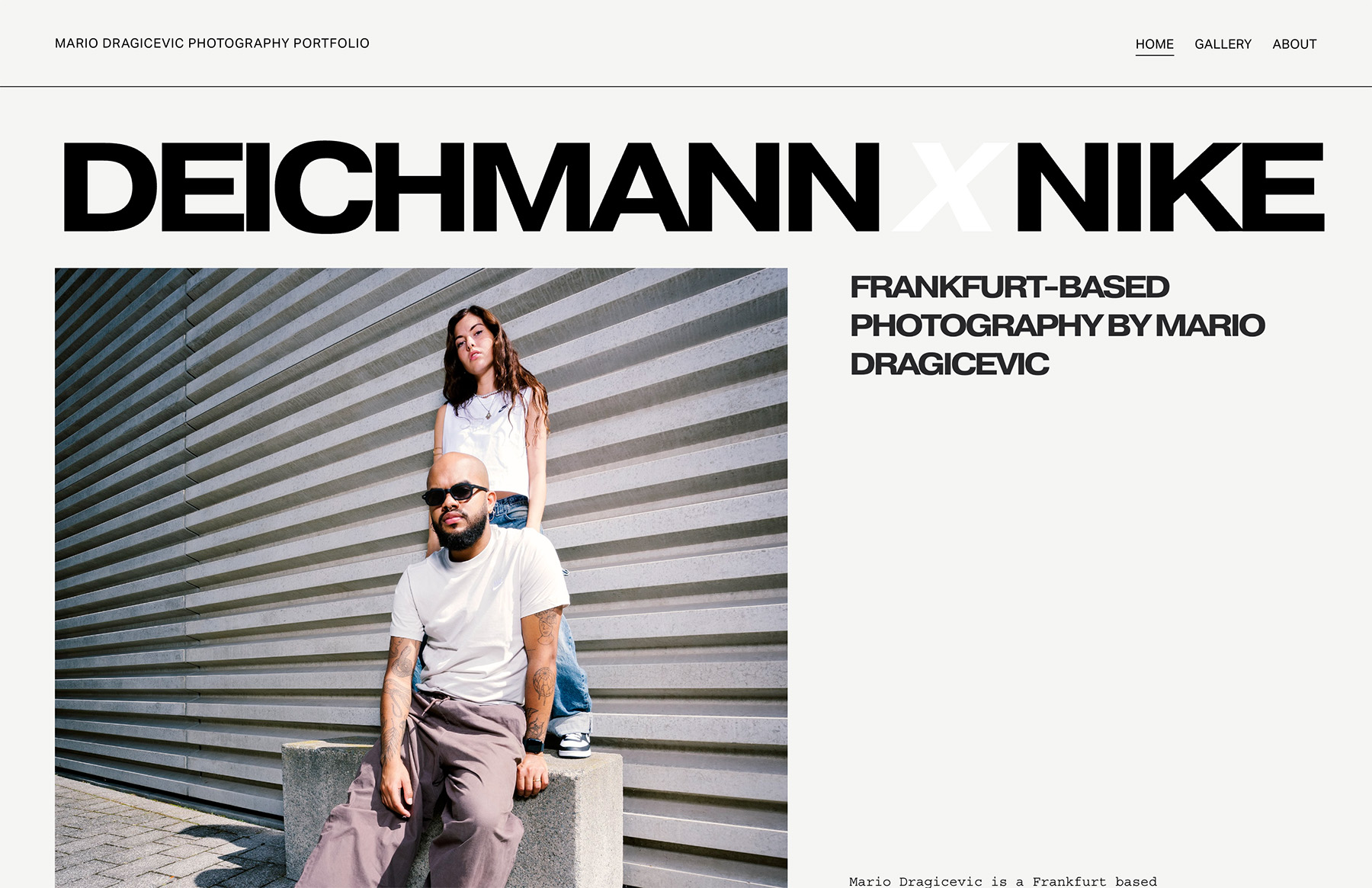 Mario Dragicevic - photographer portfolio website