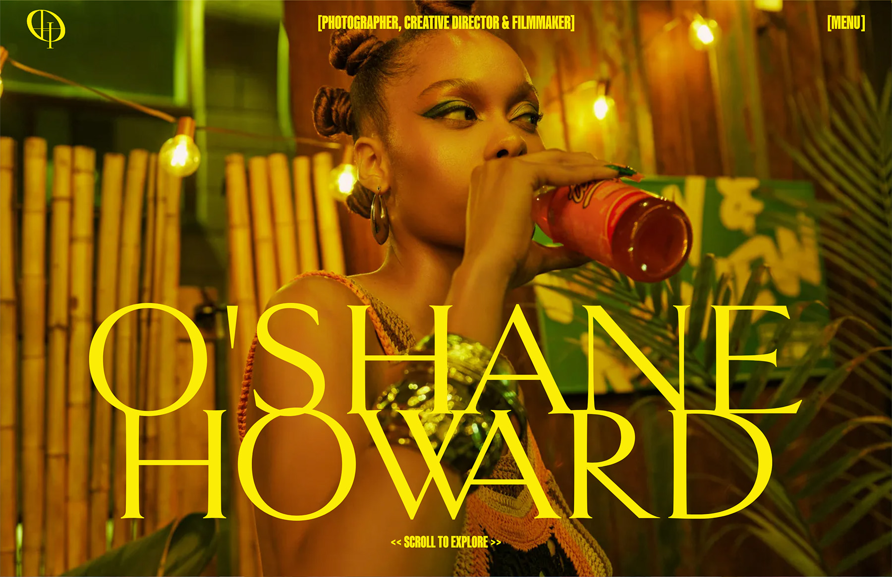 O'Shane Howard - photographer and creative director website example
