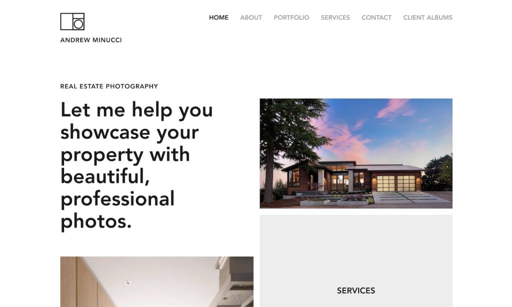 real estate photographer template