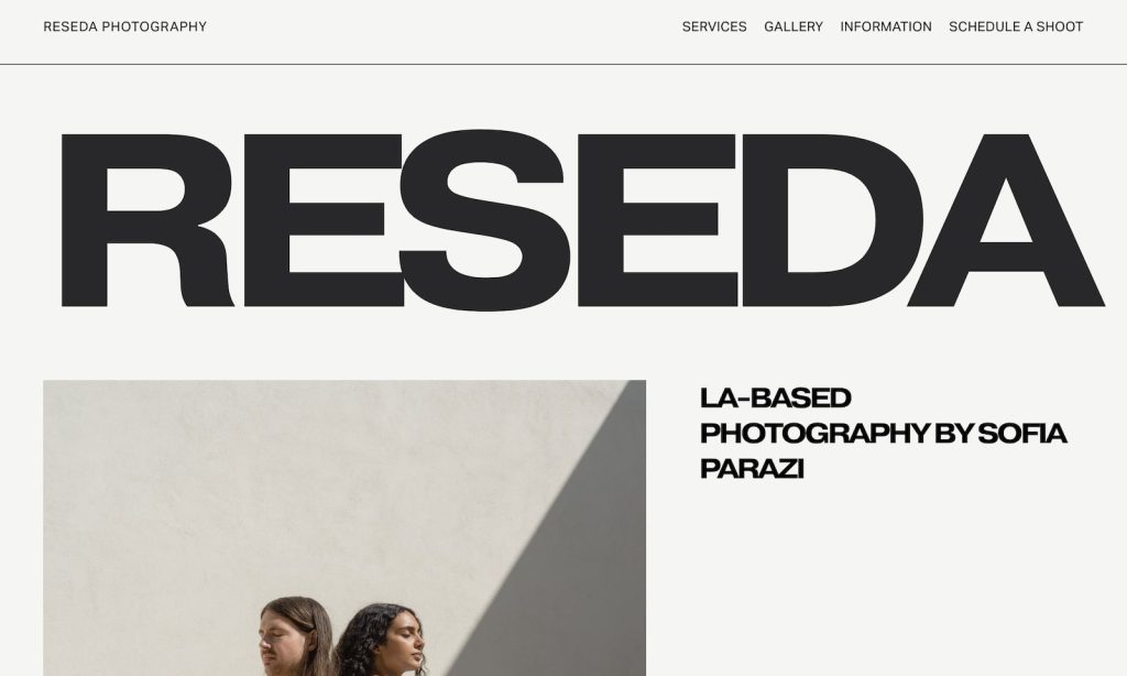 reseda photography website template