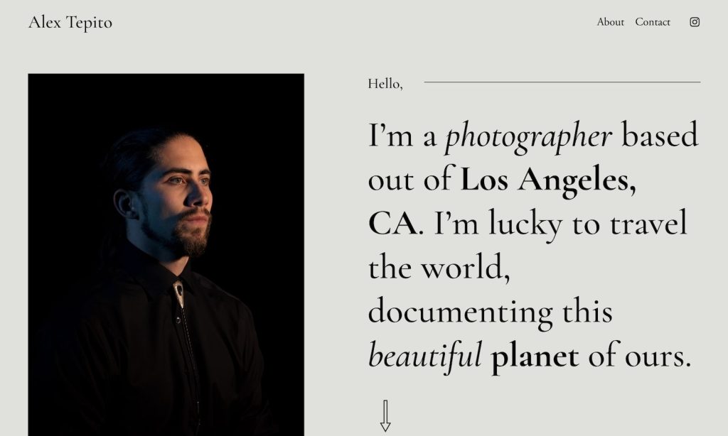 tepito photography website template