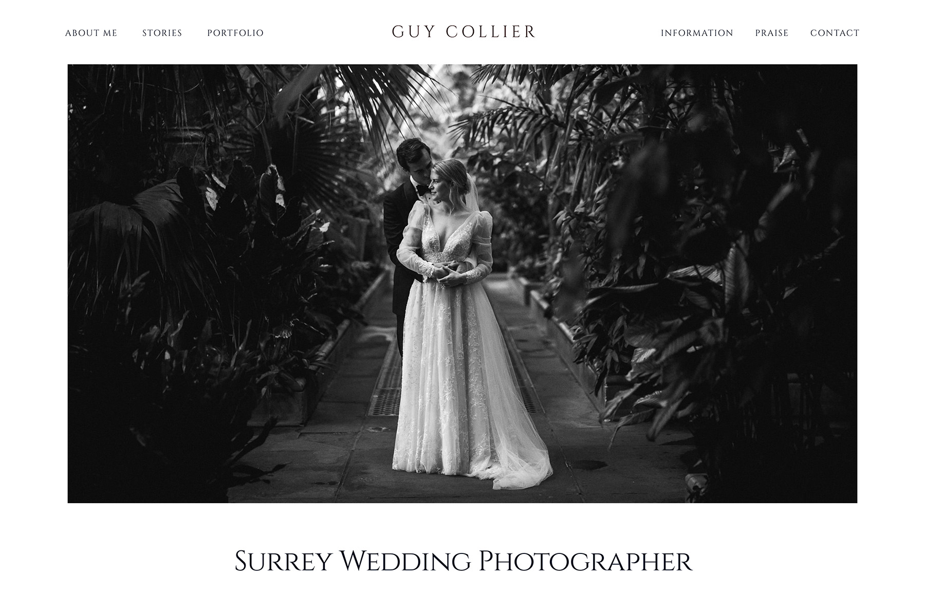 Guy Collier - wedding photography website design